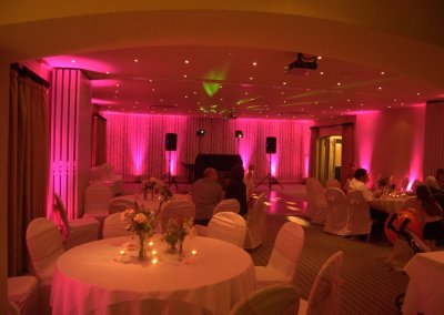 Pink Uplighting hire in Gloucestershire